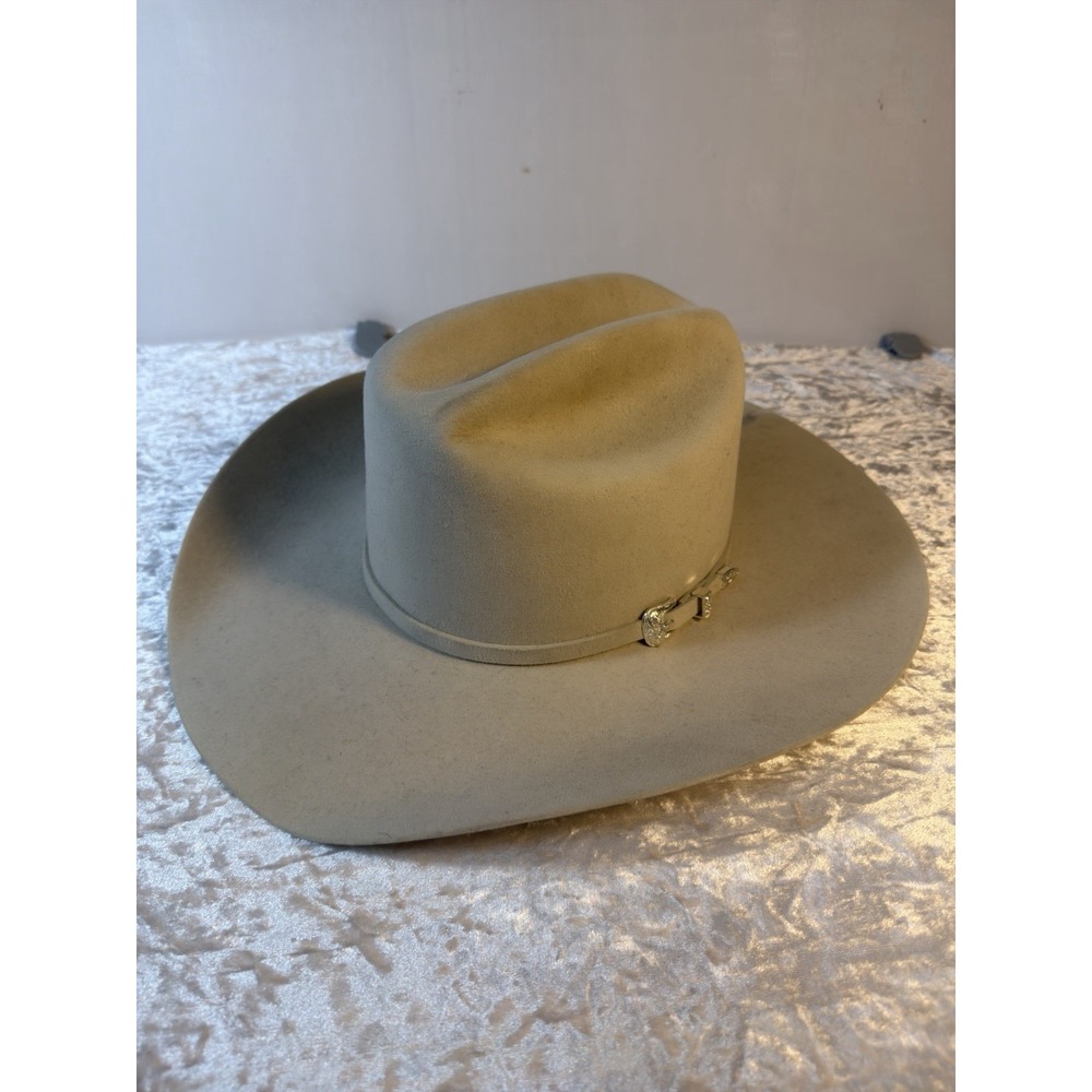 Vintage Wrangler 10X Beaver Cowboy Hat 7 1/4 Silverbelly Western Texas USA